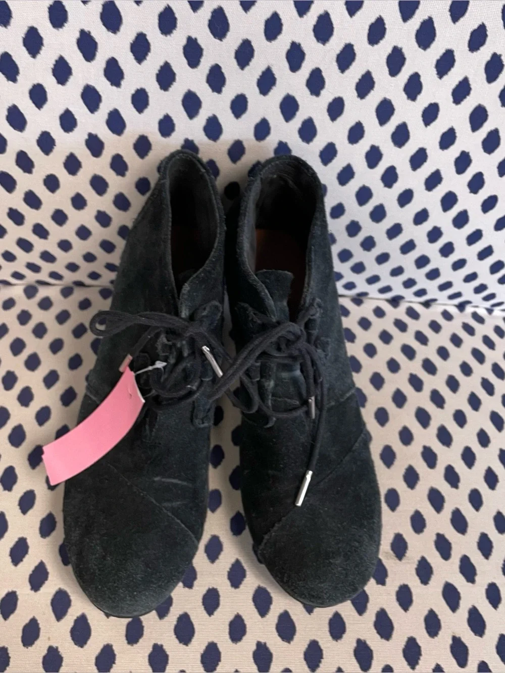 Toms Black Botties size 10